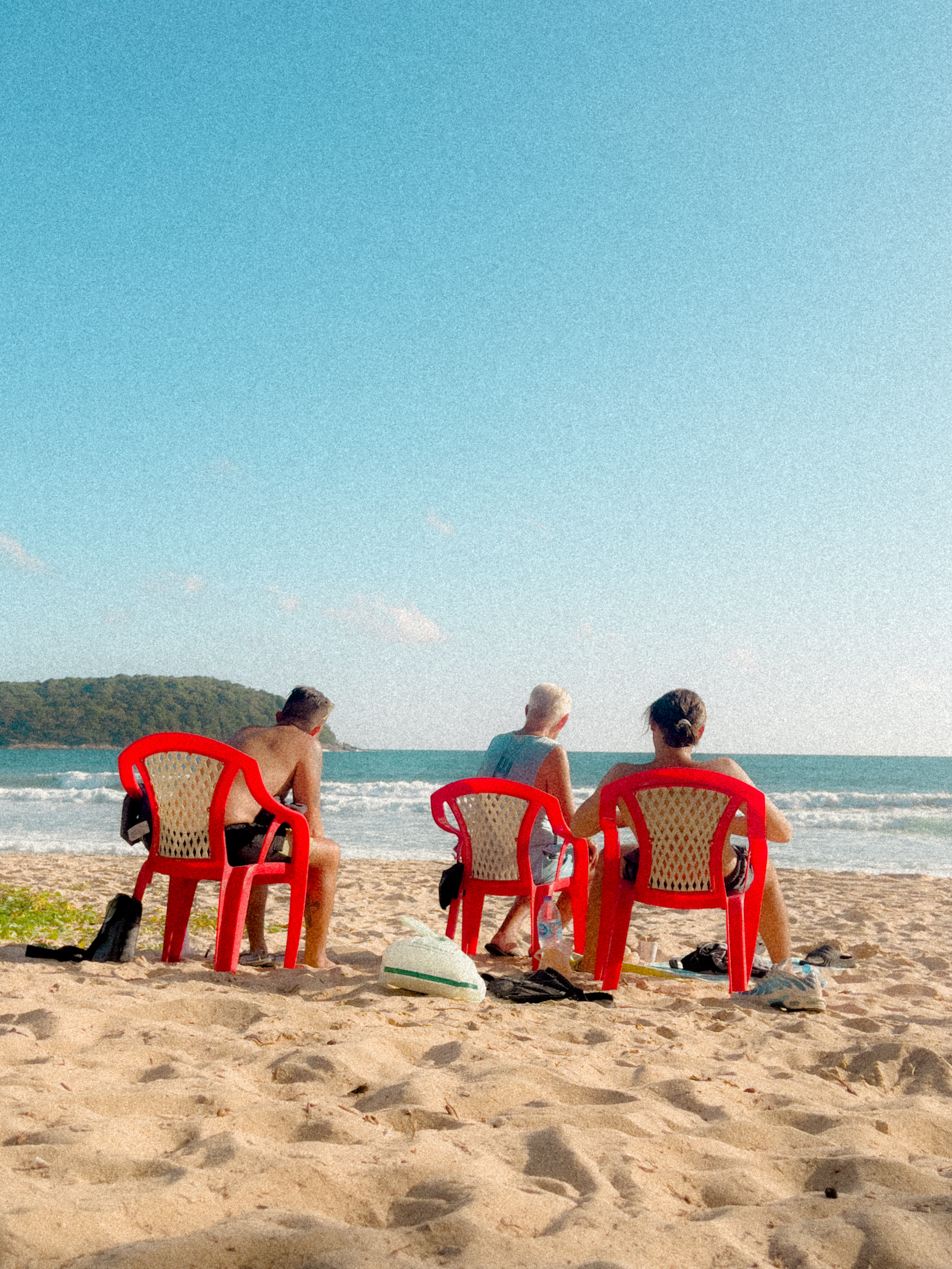 three friends at karon beach